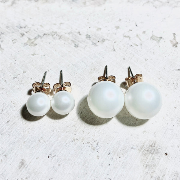 Pearl Earrings with Sterling Silver Post
